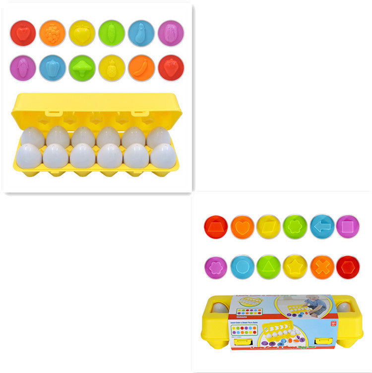 Montessori Child Learning Egg Matching Carton - For Shape Matching Sorting Toys