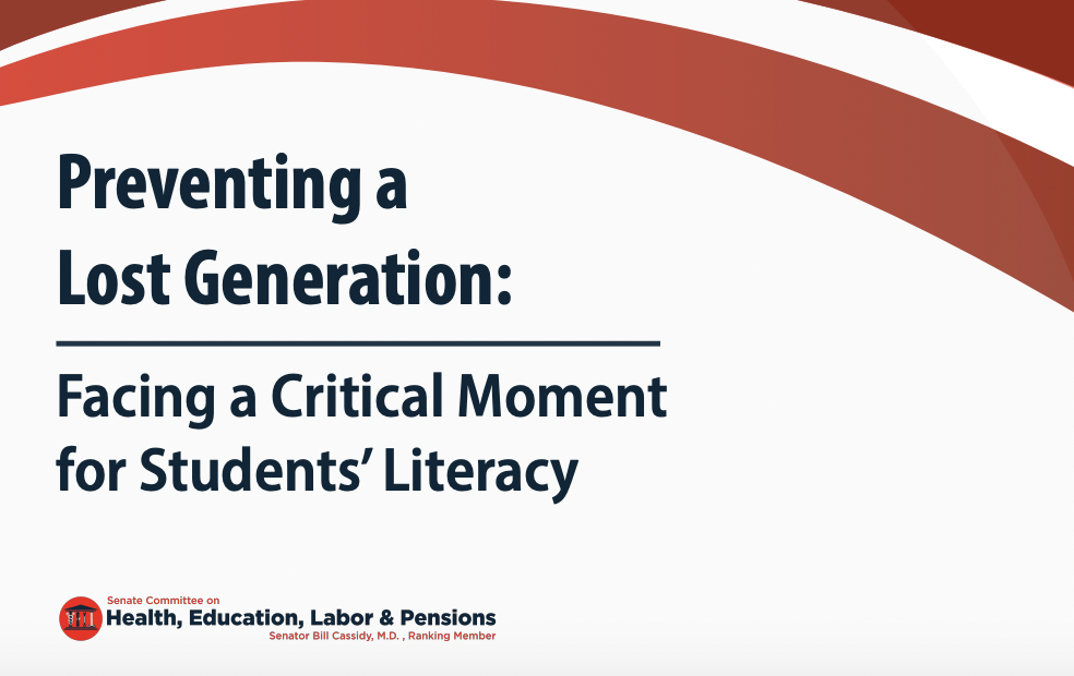 Preventing a lost Generation: Facing a critical moment for students' literacy. Boy sitting reading a book, but can he read the book or is he struggling? Open to read more about the literacy crisis in North America