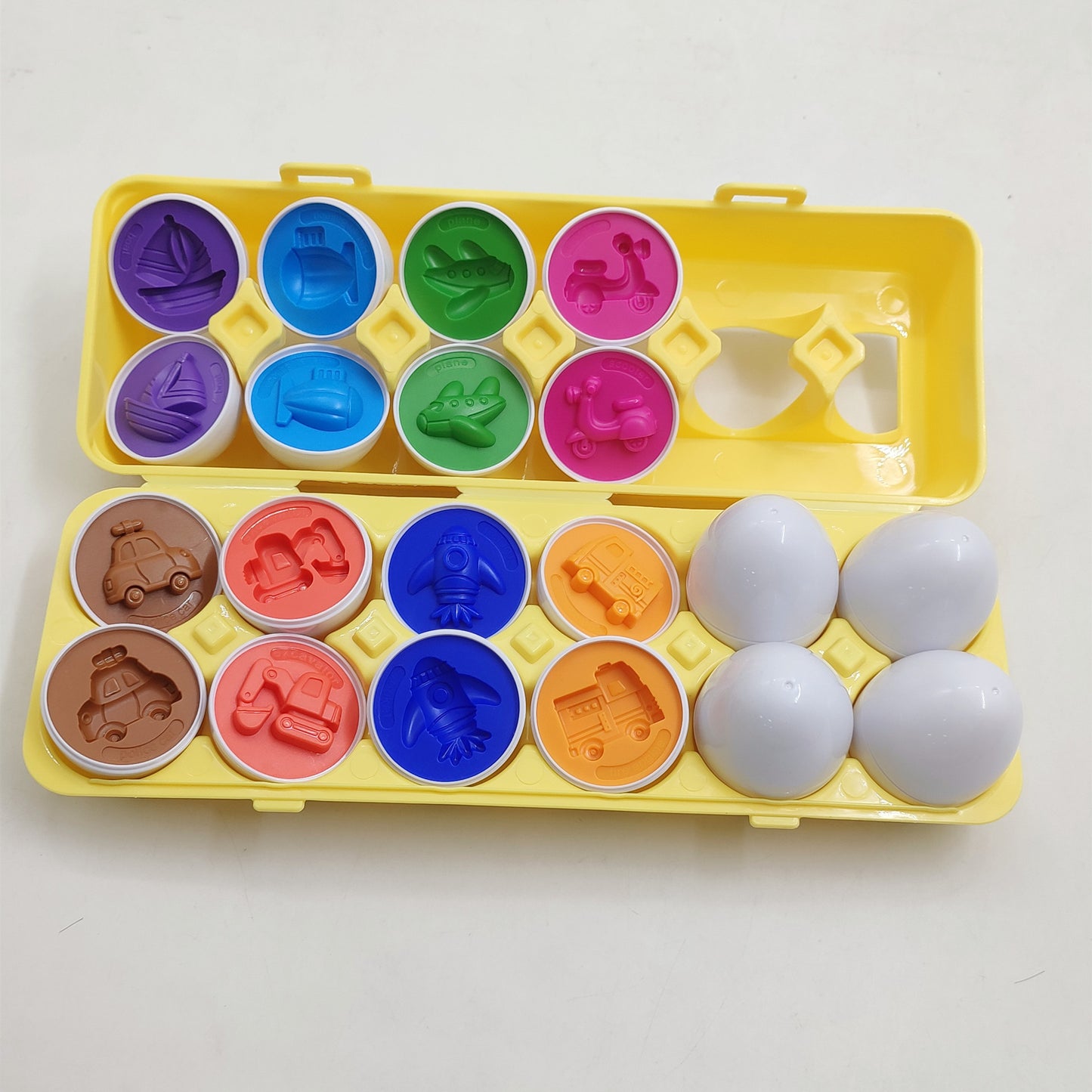 Montessori Child Learning Egg Matching Carton - For Shape Matching Sorting Toys