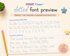 Eager Kinder dotted tracing font