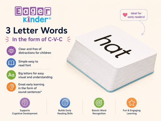 Preschool/Pre-K 3 letter word flashcards