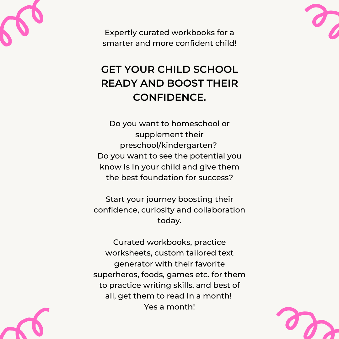 Eager Kinder™ - Get your child school ready and boost their confidence - Expertly curated workbooks for smarter and more confident children.
