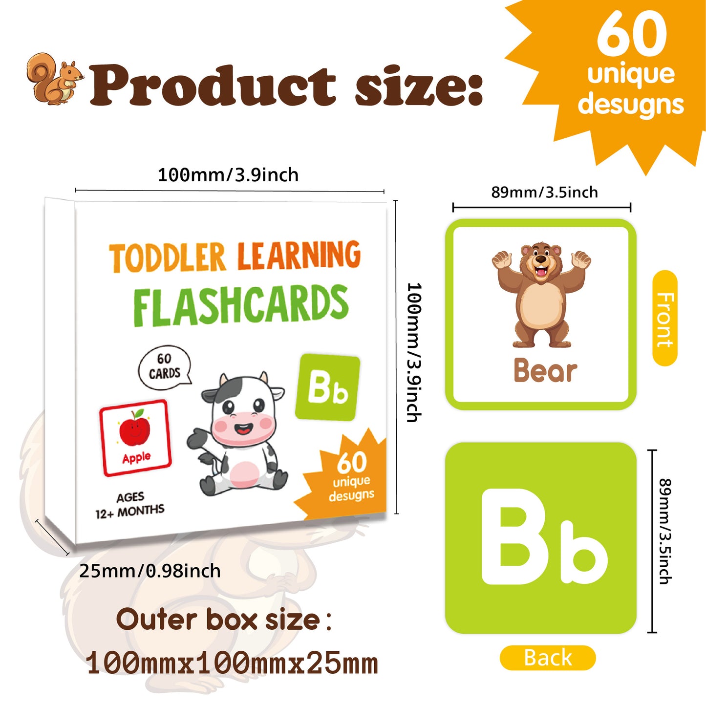 Animal Learning Educational Early Childhood Flashcards