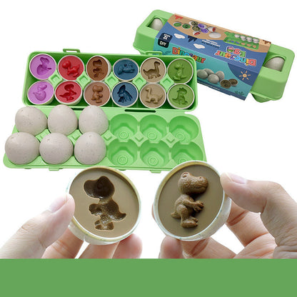 Montessori Child Learning Egg Matching Carton - For Shape Matching Sorting Toys