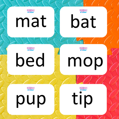 Preschool/Pre-K 3 letter word flashcards